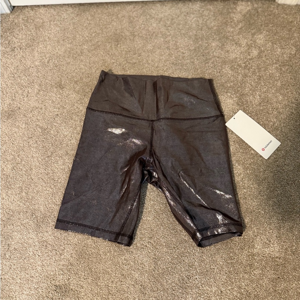 Lululemon Athletica Glossy Dark Brown Shorts